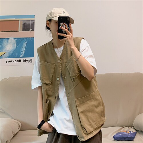 工装马甲男日系潮牌ins多口袋街头嘻哈坎肩情侣背心外套M206-p35,男装背心/马甲,星座1008-1