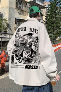！22秋季新款宽松大码港风武圣夹克外套JK1639-P50控68图片
