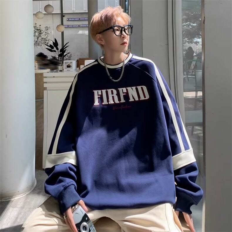 卫衣男潮ins港风潮流圆领XQ46P45,男装卫衣,星座1116-2