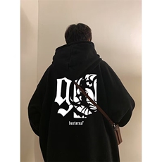 350g华棉潮牌印花连帽卫衣男女休闲春秋宽松时尚上衣5179-P43网图，女装卫衣/绒衫，电商B245