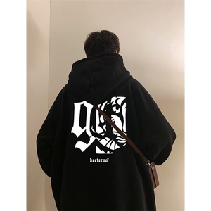 350g华棉潮牌印花连帽卫衣男女休闲春秋宽松时尚上衣5179-P43网图,卫衣/绒衫,电商B245