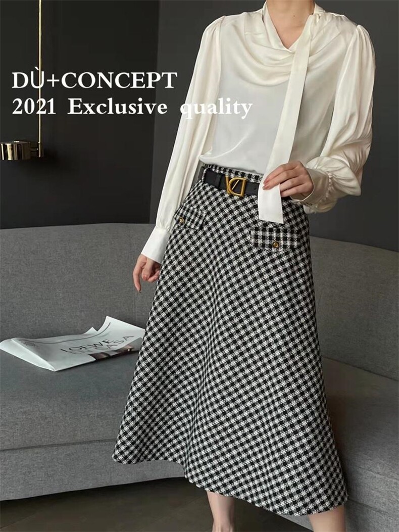 现货：时尚黑白编织粗昵大伞裙，其它，金川古韵