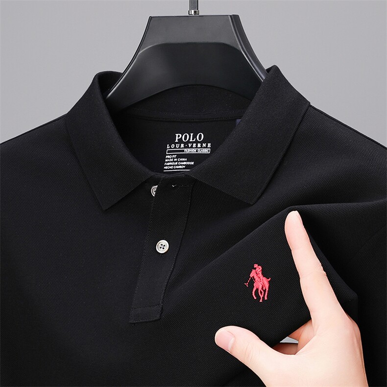 精品高货液氨丝光纯棉男士T恤POLO衫图片