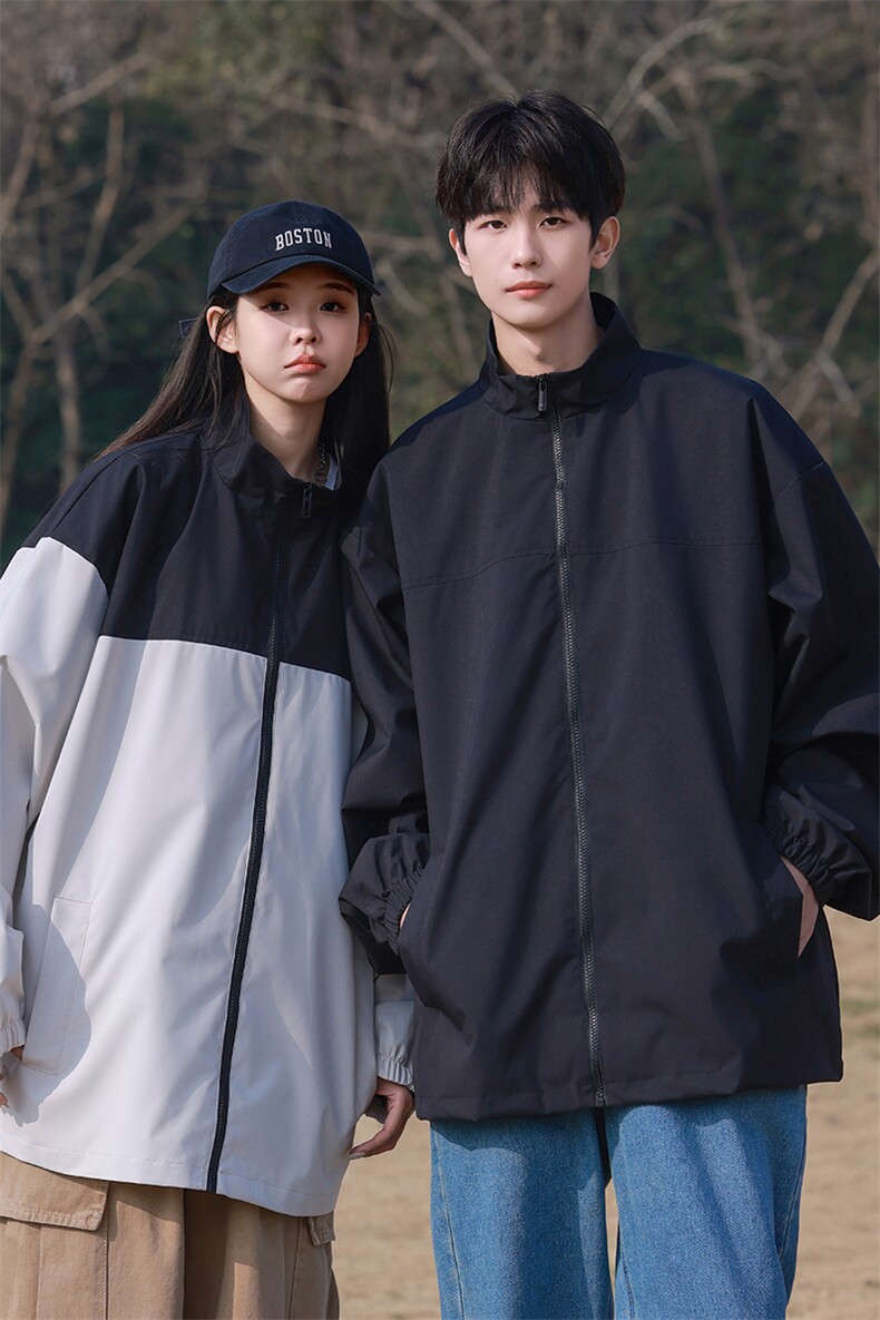 户外撞色翻领冲锋衣情侣外套防风登山服夹克男YHJK8827-P50,男装夹克,星座717