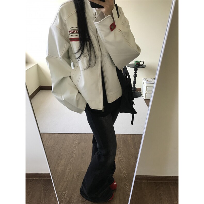 【有货】美式复古机车皮衣外套男高级感立领夹克W195CC-特P72,男装夹克,星座1007（原301D）