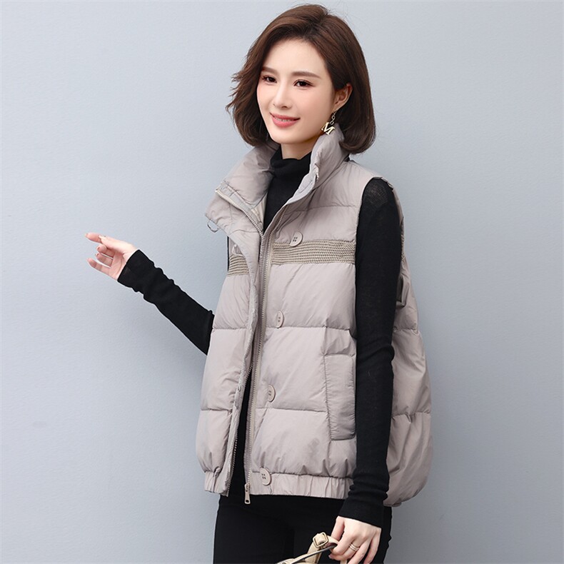 2022新款时尚保暖立领羽绒马甲修身显瘦百搭外套,女装羽绒服,依恋蒂丝