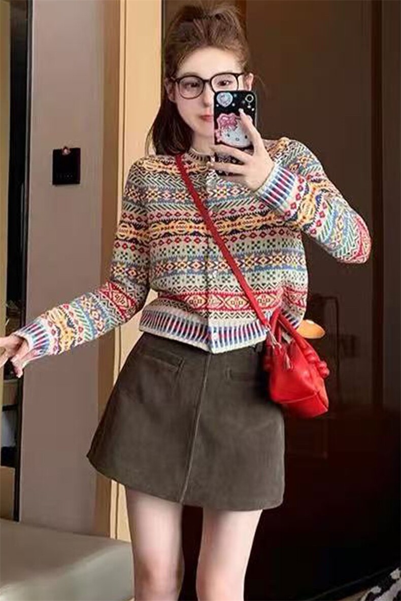 复古高级感百搭针织小开衫春季新品,针织衫/毛衣,萱芳婷羊绒
