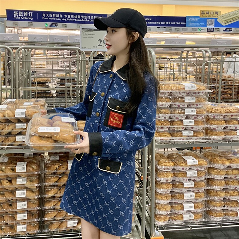 2023秋装新款牛仔套裙两件套B191-1155-P155-K208,女装套装/套裙,浙宝210（原浙宝191）
