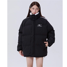 潮原创美式条纹立领棉服面包服男女情侣宽松冬季加厚外套，男装棉衣，星座1210-1