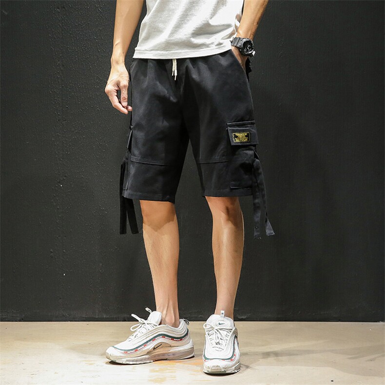 1日系休闲大码M-5XL原宿嘻哈宽松工装裤男士五分中裤7819P35控69,男装休闲裤,星座226-2
