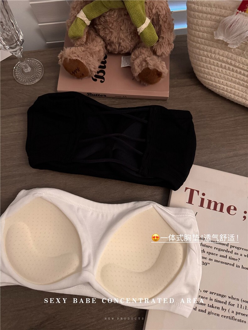 夏季吊带背心运动裹胸固定杯文胸美背防走光抹胸女,女装背心吊带,梦白服饰厂