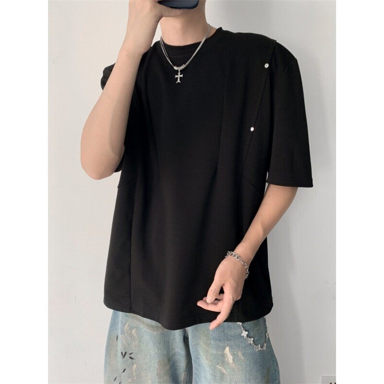 夏季高品质纯色短袖男士款时尚潮流短袖上衣男,男装T恤,星座1013