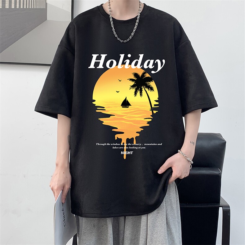 麂皮绒短袖t恤男大码半袖男 JD82266-P25图片