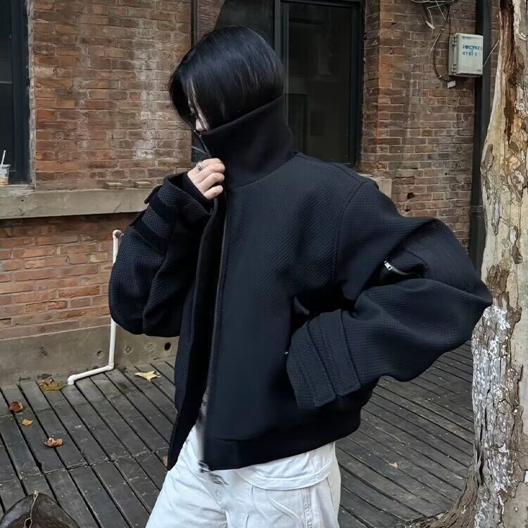 复古飞行员夹克男装休闲春秋季情侣棒球服美式外套潮LS2977-P75图片