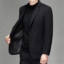 男士羊毛纯色西装秋季商务休闲单西服男上衣外套SJ61982-P285,男装西服,电商B212（原钱塘6029）