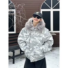 网图美式复古迷彩座山雕棉服男女冬季加厚保暖外套情侣，男装棉衣，电商C307