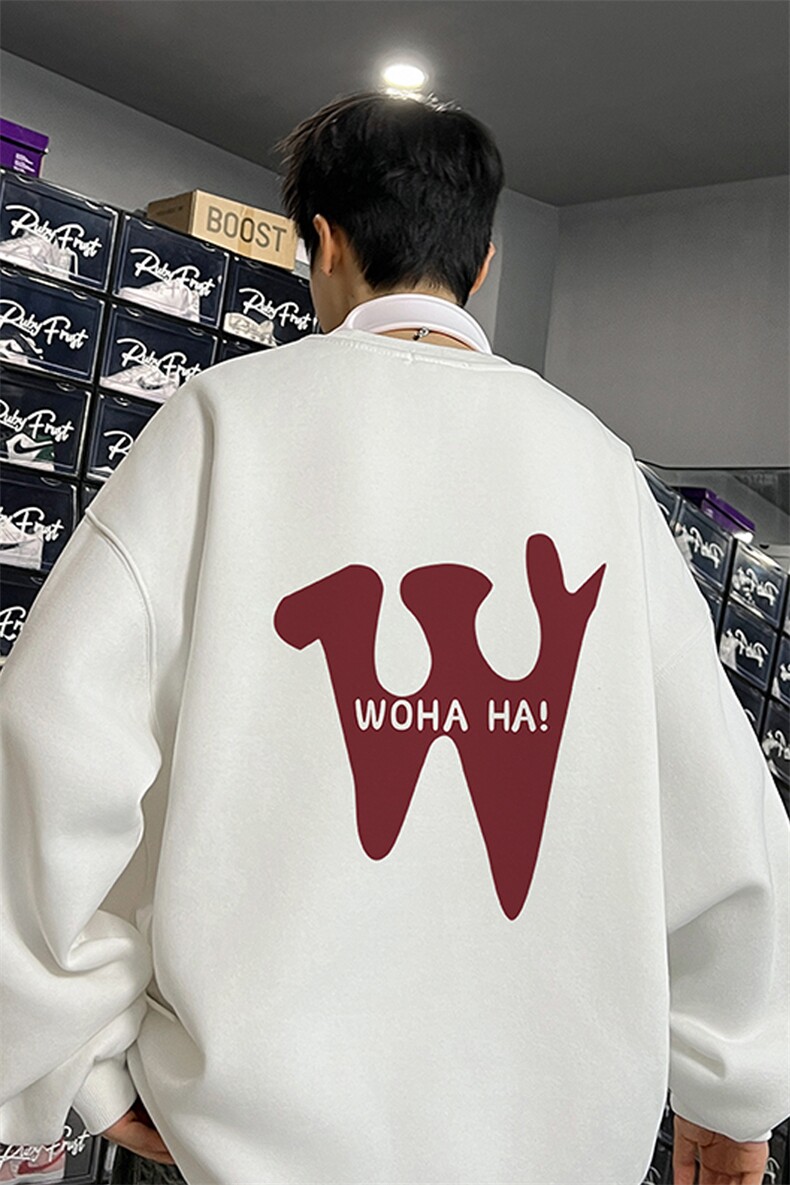 ！圆领卫衣港风长袖T恤男外套男WY126-P28,男装卫衣,电商B367