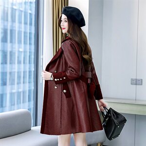 2021时尚洋气个性柔软百搭潮流拼接仿羊羔毛皮毛一体送腰带外套大衣,女装皮衣,韩美纤衣