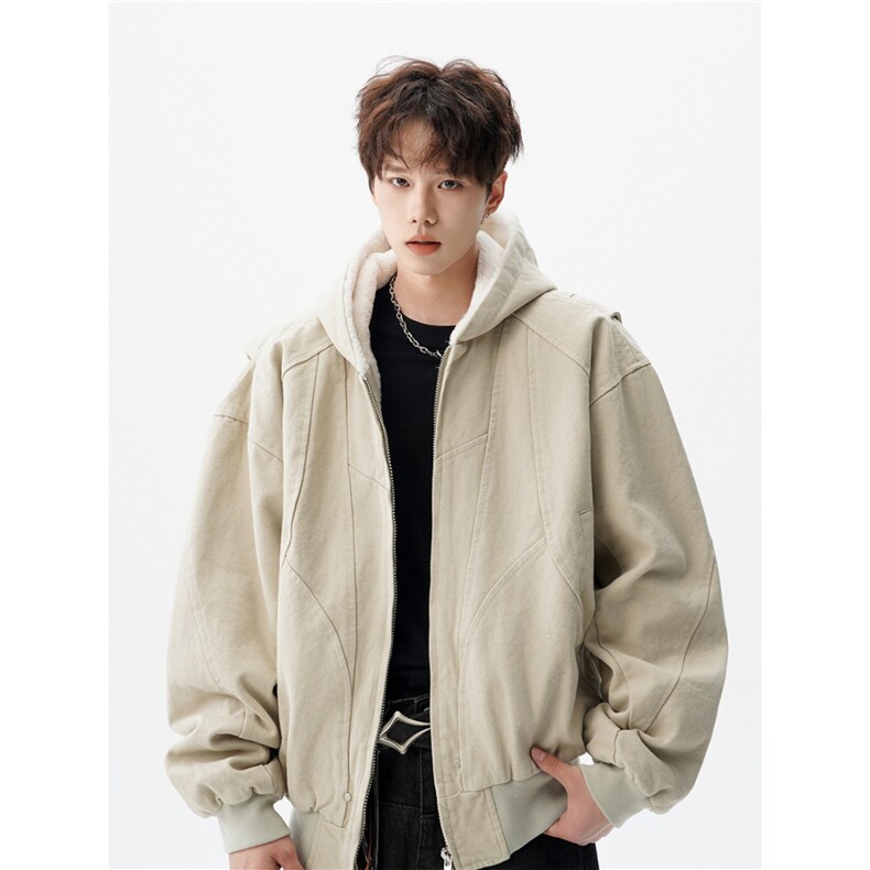 美式复古开衫卫衣男女春秋连帽情侣宽松运动上衣街头百搭休闲外套，女装短外套，星座715-4