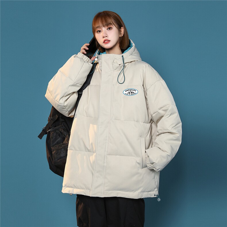 中性风22冬季新品设计感小标印花连帽棉衣外套MY159P115控148,男装棉衣,A247A
