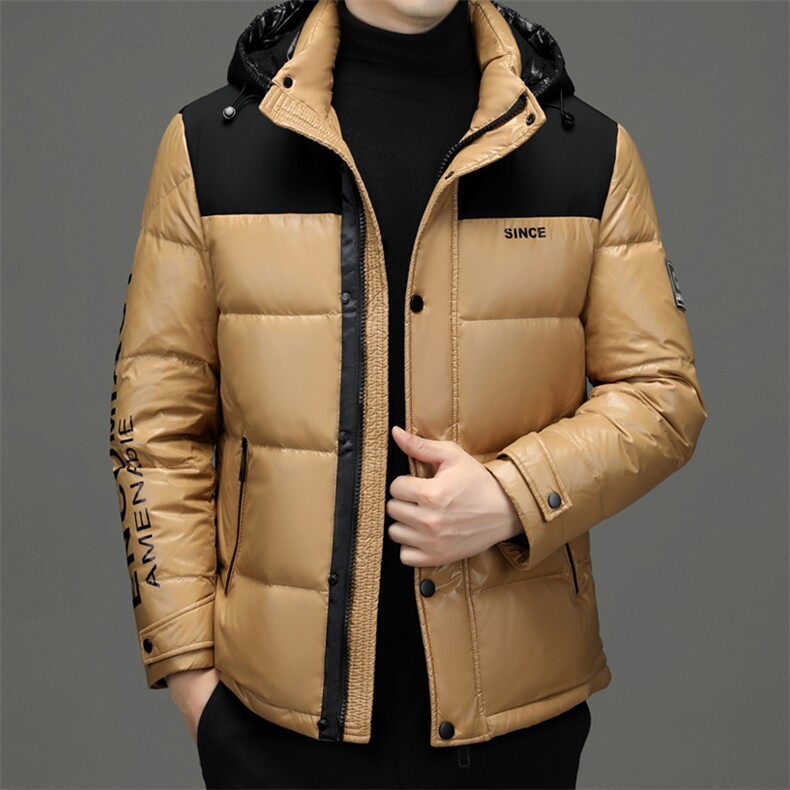 羽绒服男装2023新款可拆卸帽中年男士商务休闲冬季保暖加厚外套,男装羽绒服,电商B212（原钱塘6029）