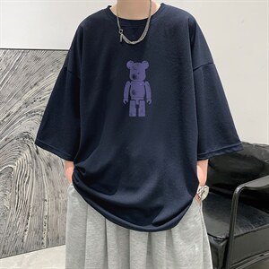 Q11242-P30 春夏季七分袖t恤男大码五分袖男短袖中袖   大皂风图片