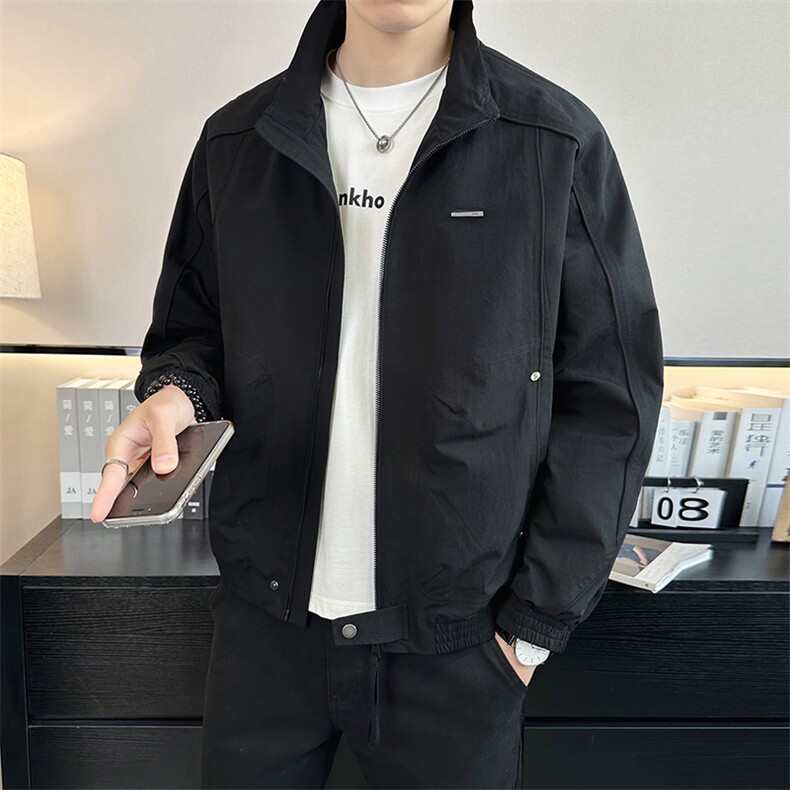 2026店主风春季立领休闲简约时尚潮流棒球服夹克外套男969-P90,男装夹克,电商A413