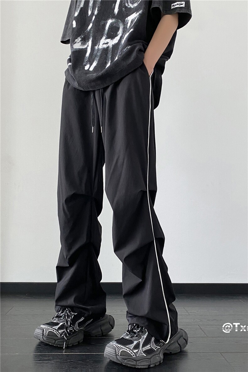 抖音品质潮牌新款速干伞兵裤宽松降落伞裤B315-K23393-p45控58,男装休闲裤,电商B315