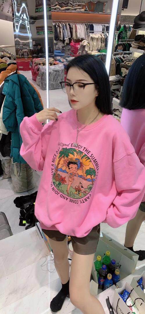 加绒加厚卫衣，女装卫衣/绒衫，影子