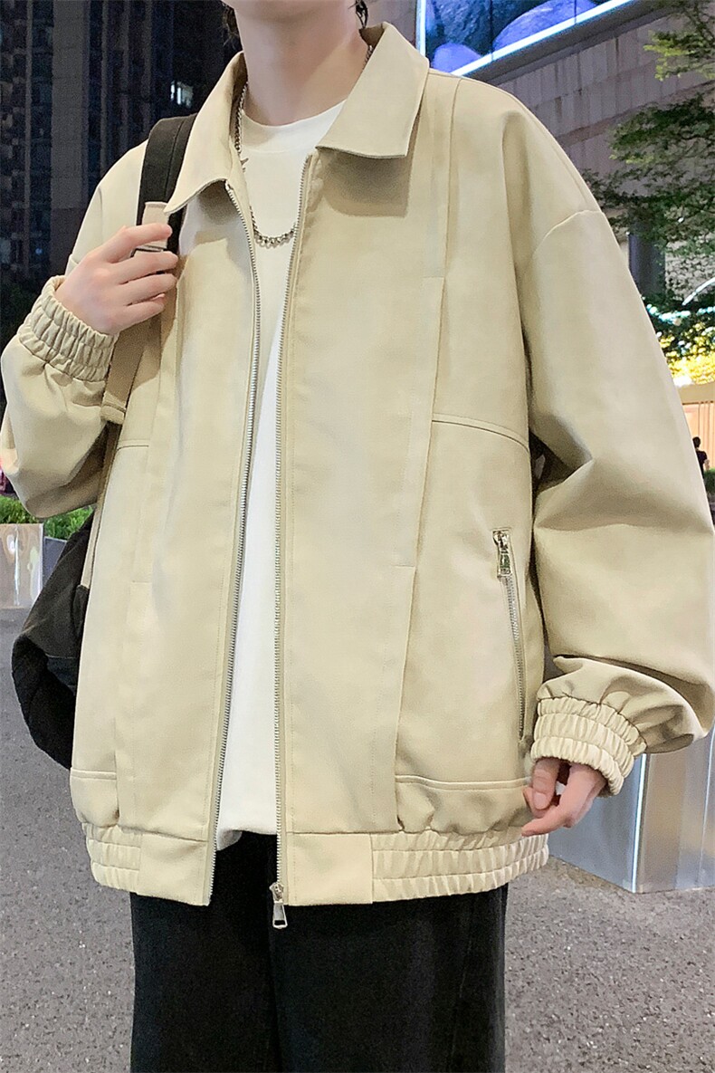 JK6833-P78L-9XL秋季新款大码美式重磅翻领休闲夹克控128,男装夹克,星座109