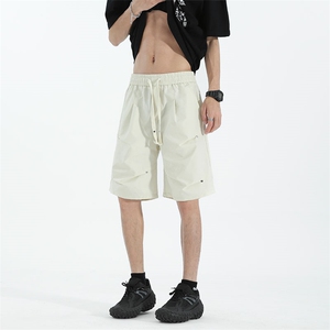 夏季铆钉抽绳短裤男夏季设计宽松休闲潮流百搭短裤DK330 P35图片
