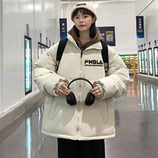 冬上新学生加棉加厚棉服潮中性风纯色立领棉衣外套男女8802-P60，男装棉衣，电商A441-1