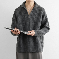 重磅老钱针织衫毛衣男秋冬厚款高级感套头潮牌休闲内搭衣服，男装针织衫/毛衣，星座914