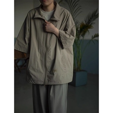 夏款插兜拉链衬衫短袖男日系工装衬衣冲锋防晒衣CS230P38，男装防晒衣，星座1013-1