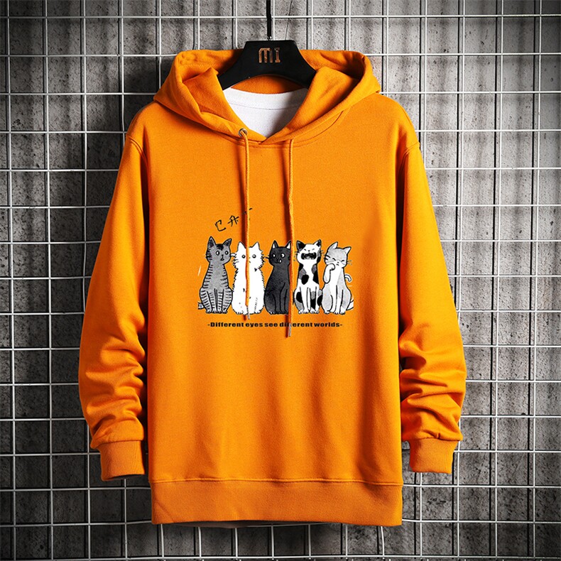 WY2100-P40加绒P45纯连帽卫衣男大码运动帽衫宽松薄外套,男装卫衣,电商A040A