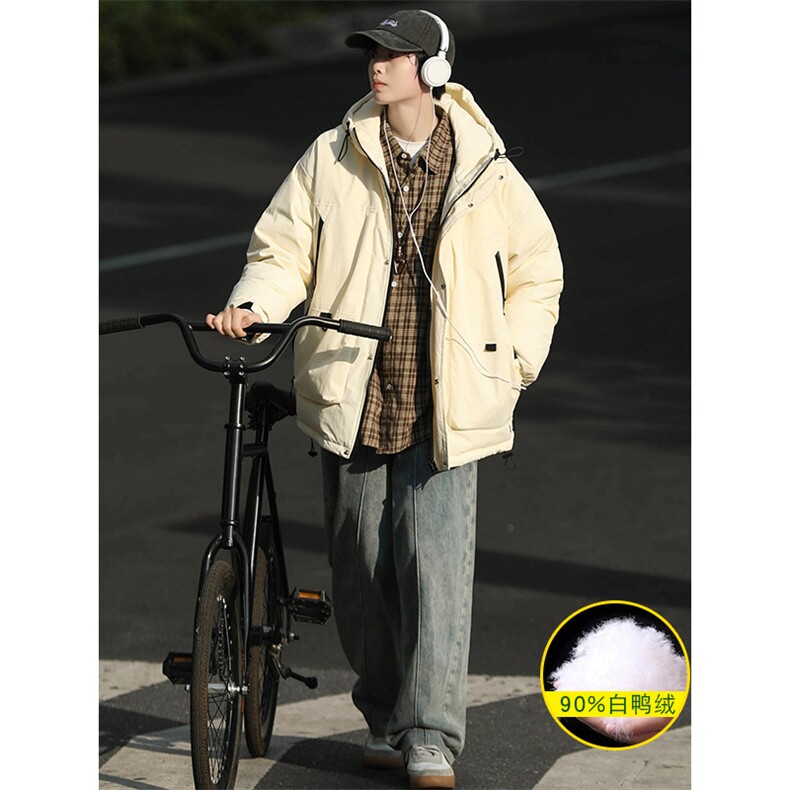 冬上新学生加绒加厚羽绒服冲锋衣潮牌外套男女8301-P220控价318,男装羽绒服,电商A441-1