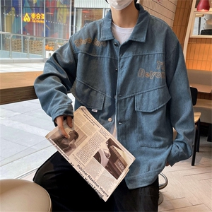 春秋季百搭休闲宽松灯芯绒夹克男士JK152-P60,最近男士穿搭技巧图片