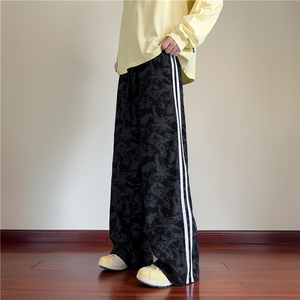 抖音品质灯芯绒扎染条纹设计感宽松休闲裤B315-K25484-特p40控78图片