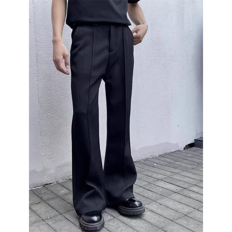 现货（量大价优)~春夏季冰丝垂感显瘦西装休闲微喇长裤K06012P45，男装西服套装，星座1004（原星座815-3）