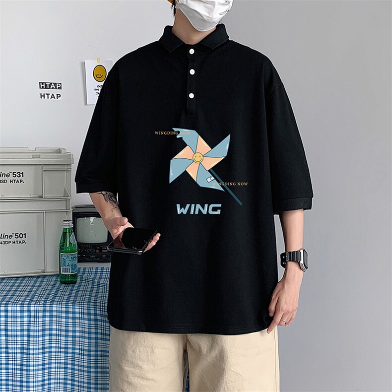 PL57112-P35翻领短袖polo衫男大码胖子半袖t恤男有领保罗衫模特,男装Polo衫,电商A040