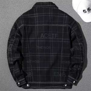 1506/QY80370/P44潮牌衬衣外套学生帅气夹克秋冬季开衫上衣服图片