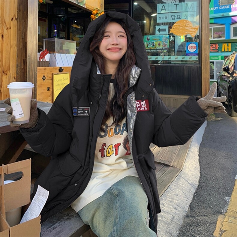 2C085-Q958P310新款90白鸭绒字母印花羽绒服外套K468现货,女装羽绒服,2C085