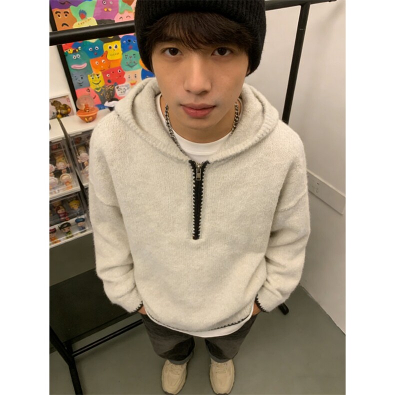 连帽毛衣男秋冬季穿搭慵懒高级感长袖上衣针织衫MY09588-P65,男装针织衫/毛衣,星座308B-2