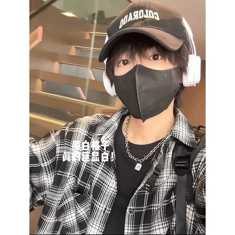 小众格子学院风衬衫开衫外搭冷淡系衬衣男长袖春秋外套CX04,男装衬衫,星座1116A（原606A-3）