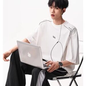 凉感速干短袖T恤男夏季美式宽松半袖上衣1001-1-T1311-P35图片