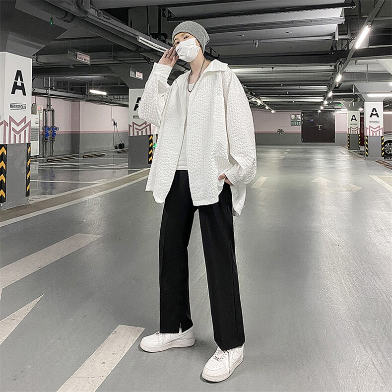 裤子男韩版潮流春夏季新款九分小西裤男士修身垂感西装裤休闲长裤,男装西裤,星座505-2（原电商A260-1)