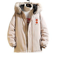 MM48093-P130冬季大毛领衣男士大码加厚袄男服砖墙挂拍，男装棉衣，电商A040A