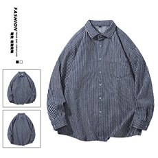 25年春季格子牛仔衬衫长袖得物抖音衬衫DS-C323-1-G662-P55，男装衬衫，电商C323-1