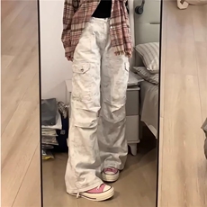 秋季新款港风美式高街vibe潮流宽松百搭直筒休闲裤男ZK3847-P58，男装休闲裤，星座313A(原308A-2)