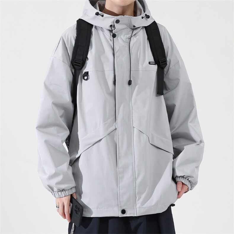 美式机能工装春秋潮牌冲锋衣大码连帽休闲XZ225-3-JK021-P75控105,男装棉衣,星座225-3